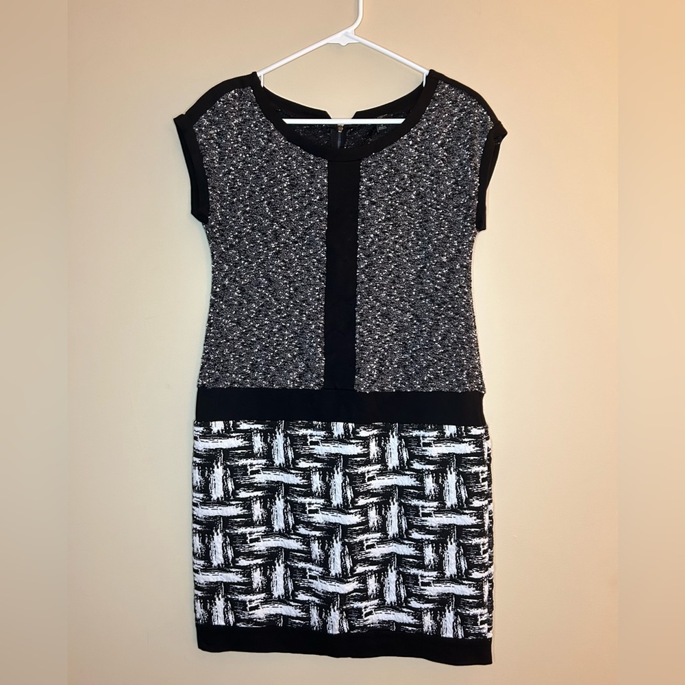 ann taylor tweed knit shift dress